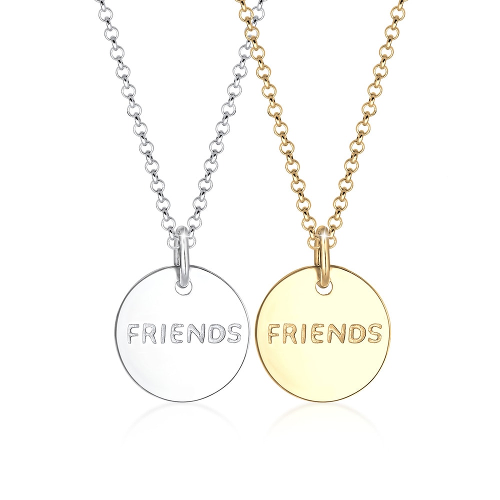 Elli Elli Collier Partnerkette Friends Infinity Bi-Color 925 Silber collier