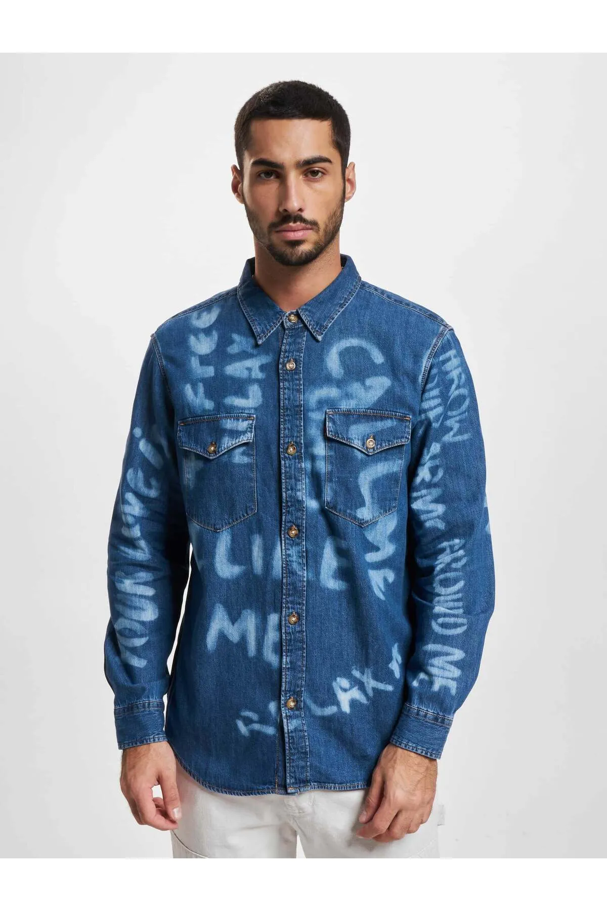 Levi&'s  Herren Levis Relaxed Fit Western Langarmhemd