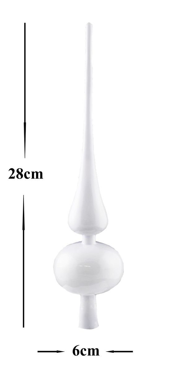 JACK Christbaumschmuck JACK 64x Kunststoff Christbaumkugeln Ø6cm + Spitze 28cm inkl Aufhänger, Kugeln: Schwarz-Weiß, Spitze: Weiß