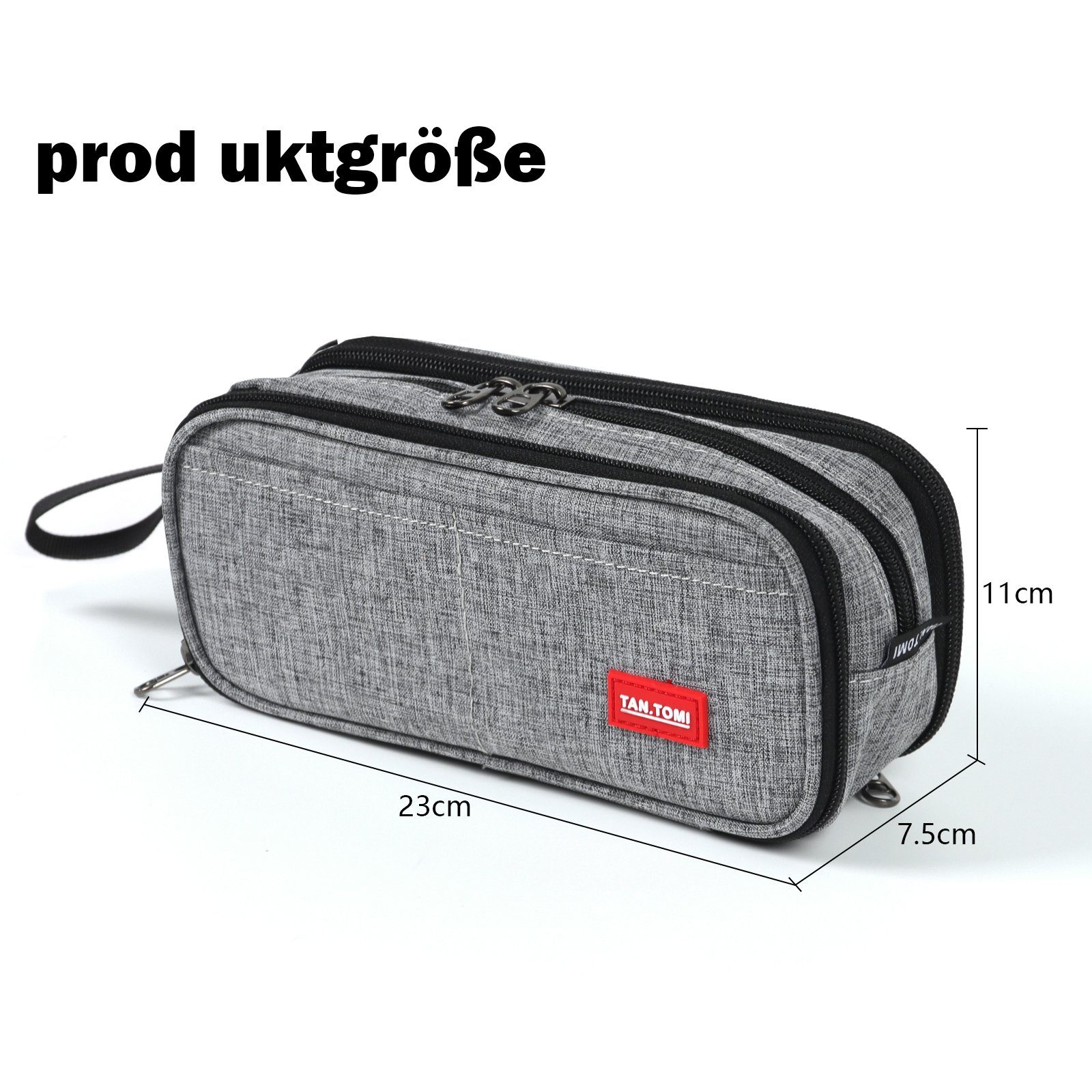 TAN.TOMI Federmäppchen Federmäppchen Federtaschen Teenager Mäppchen Etui Stifte 3 Fach, Mädchen Jungen Federtasche für Schule Arbeit AufbewahrungTasche