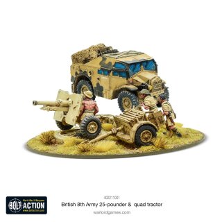 8th Army 25 Pounder Light Artillery Quad & Limber