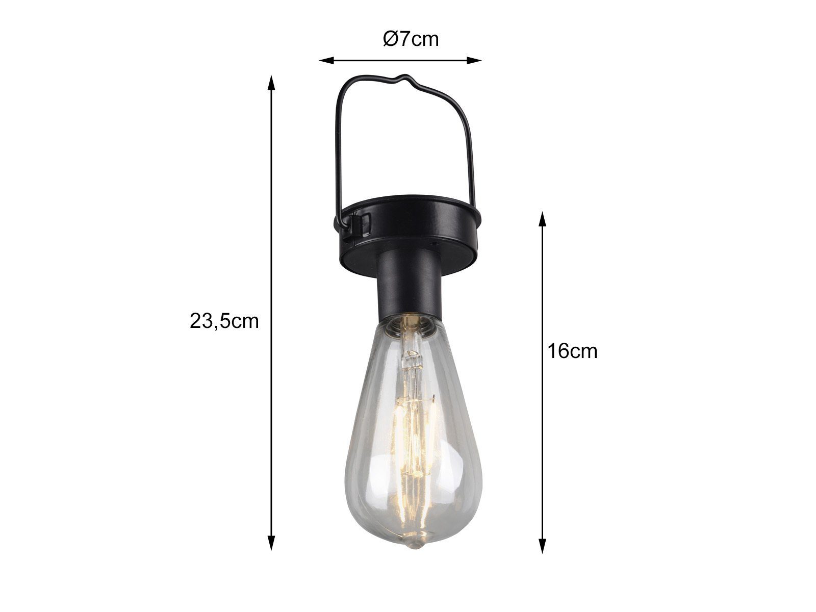 meineWunschleuchte LED Solarleuchte, Dämmerungssensor, LED fest integriert, 6erSet Solar-lichter Hängeleuchte Outdoor hängend Garten & Balkon Ø7cm