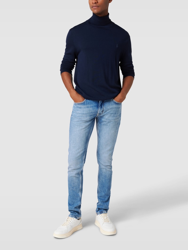 Tapered Fit Jeans mit Stretch-Anteil in hellblau