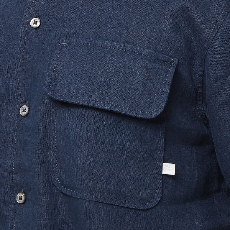 Dickies Linen Ss Work Shirt Navy Blazer navy