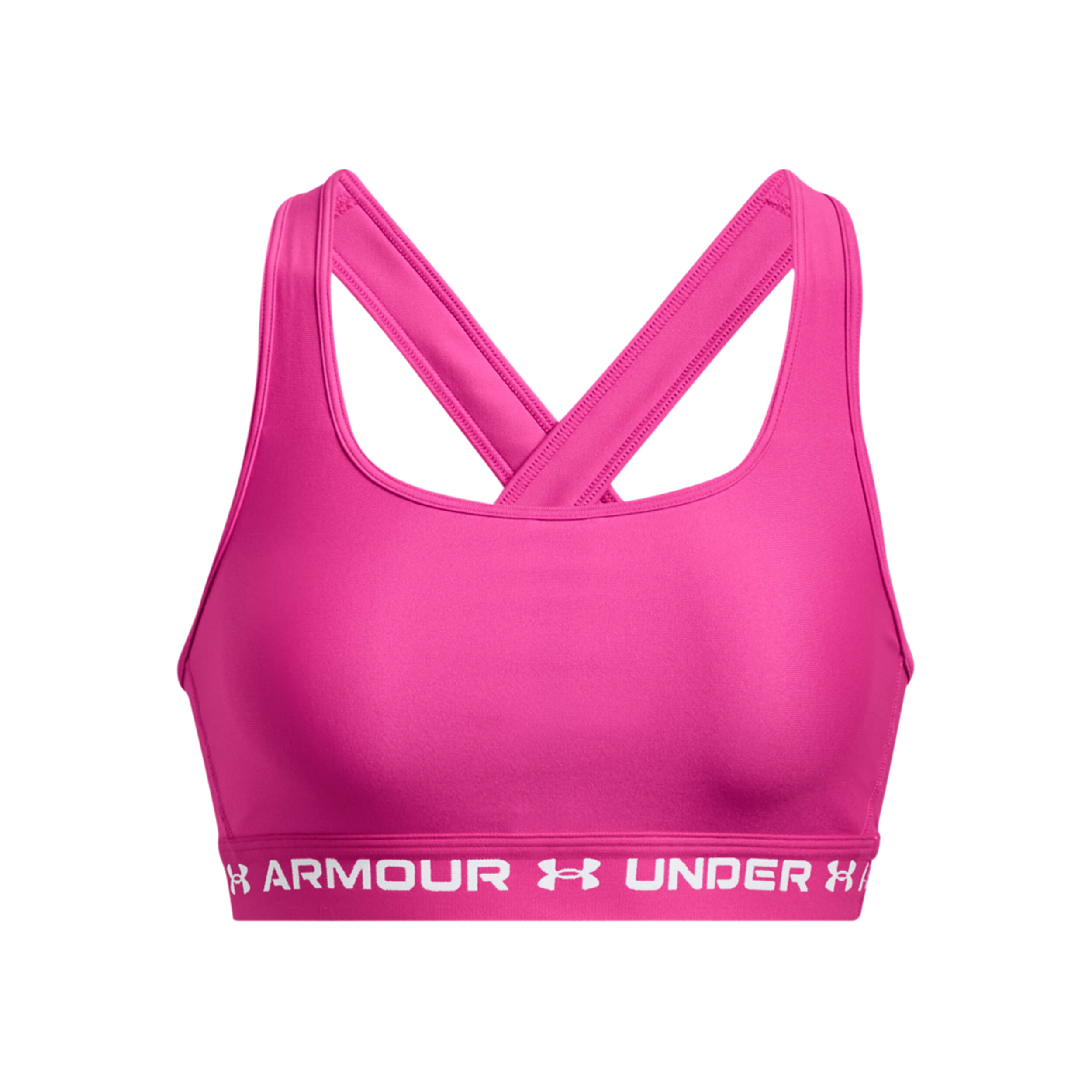 Crossback Mid Sport-BH Damen - Pink, Weiß