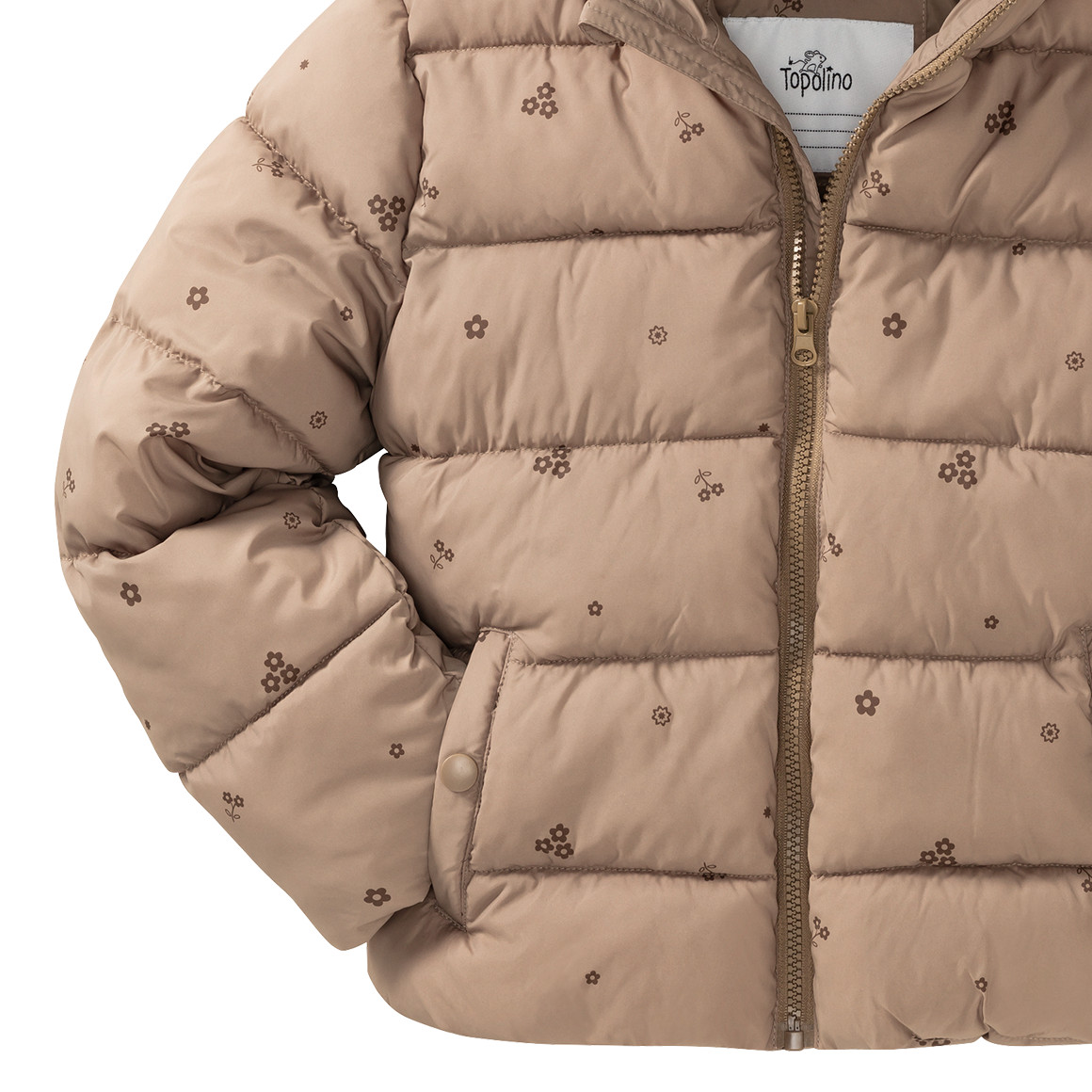 Mädchen Steppjacke mit Blümchen-Allover