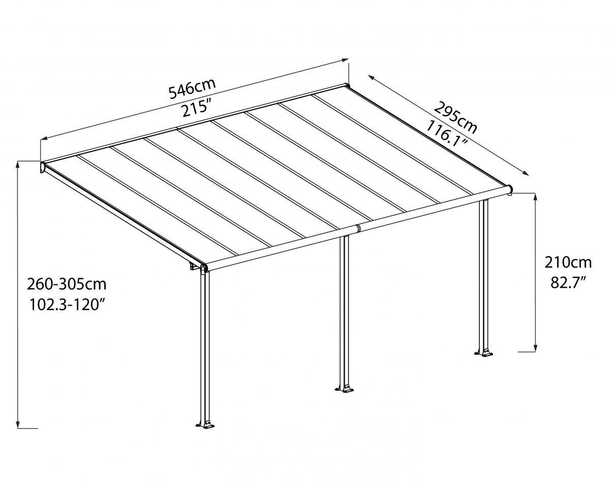 Canopia by Palram Patio Cover Olympia 3X5.4 Weiß
