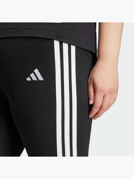 adidas Essentials 3-Streifen Cotton Leggings – Große Größen
