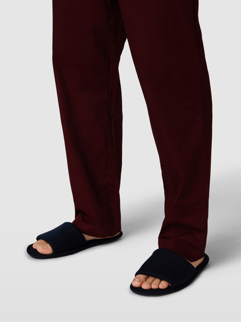 Pyjama mit Logo-Bund in dunkelrot