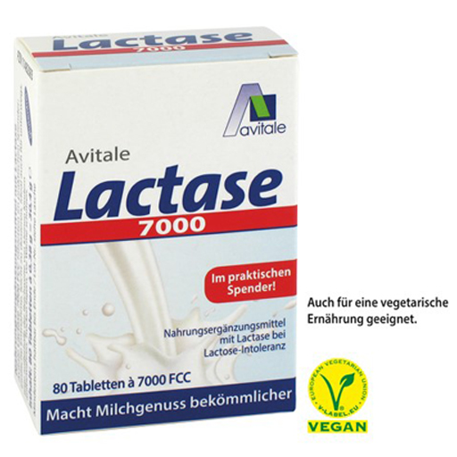 LACTASE 7.000 FCC Tabletten im Spender  80 St  Tabletten