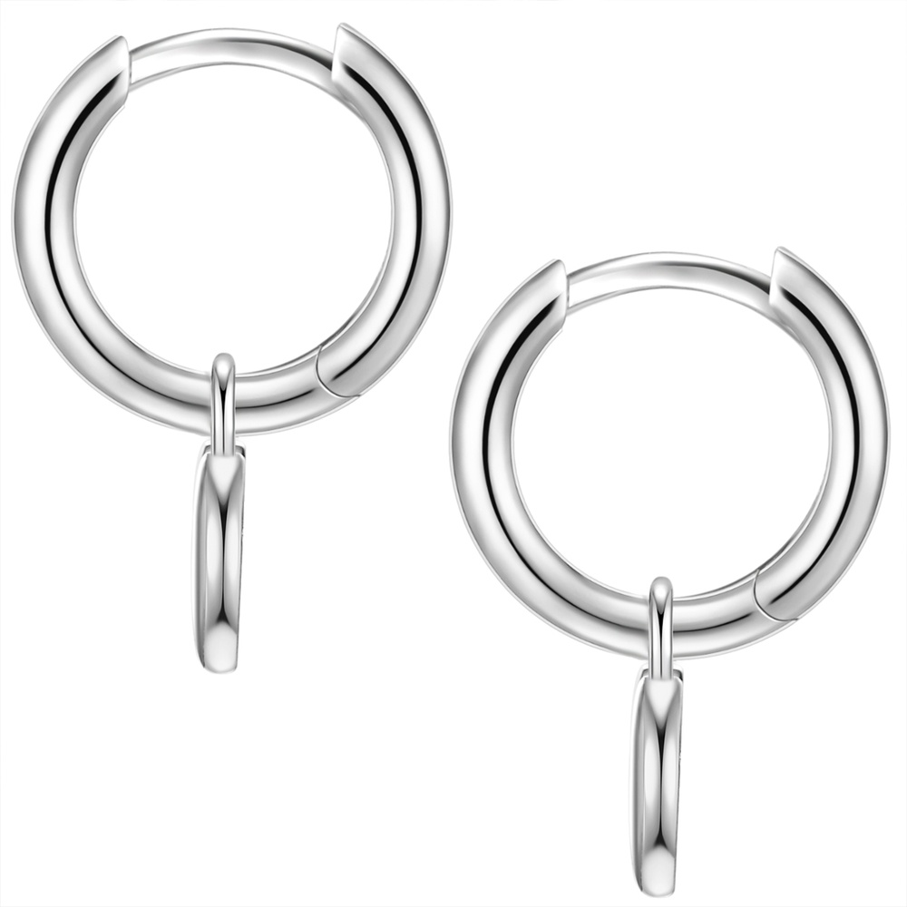 Glanzstücke München Créoles en argent Coeur Argent sterling en Argent Boucles d'oreilles