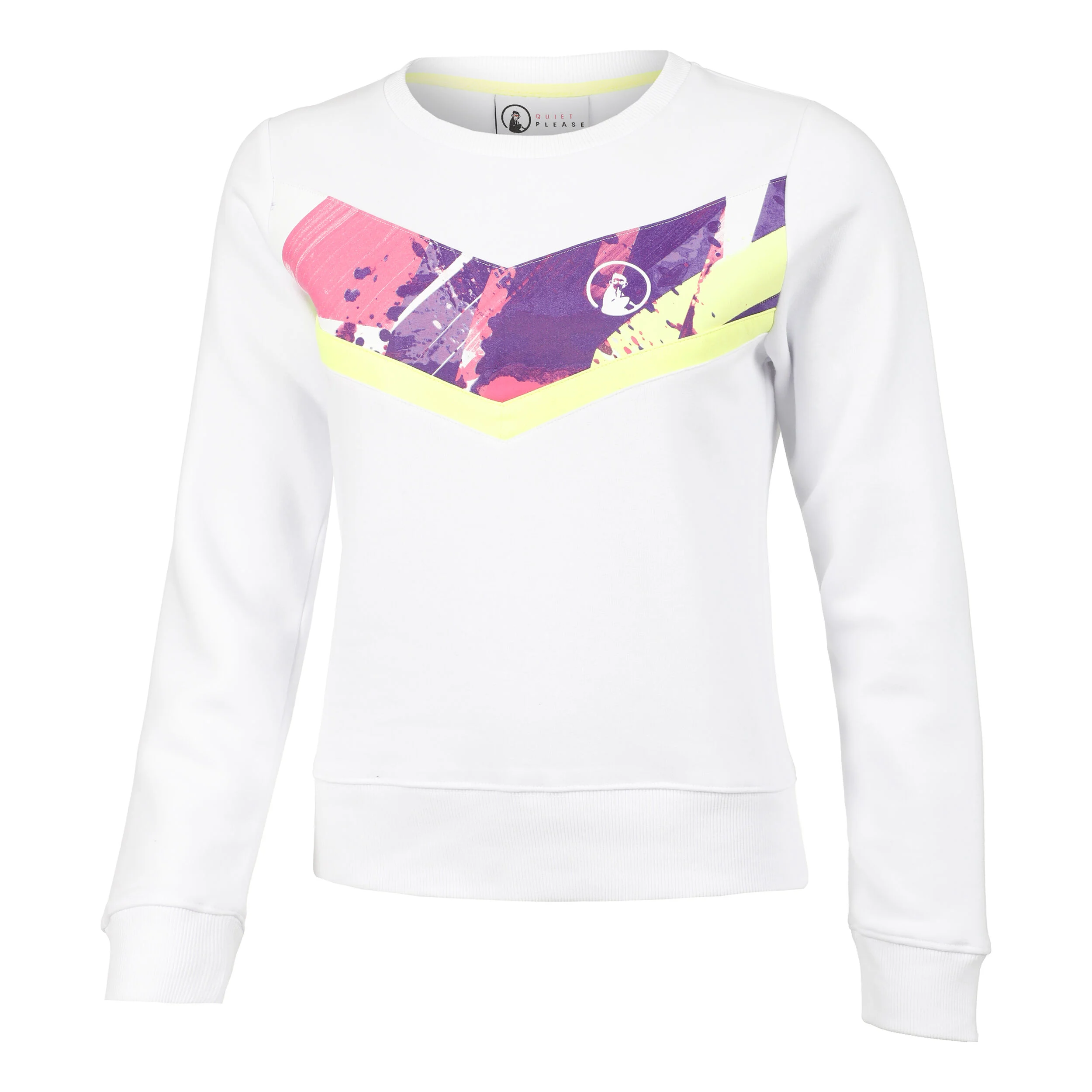 Flashy Crew Sweatshirt Damen - Weiß, Mehrfarbig