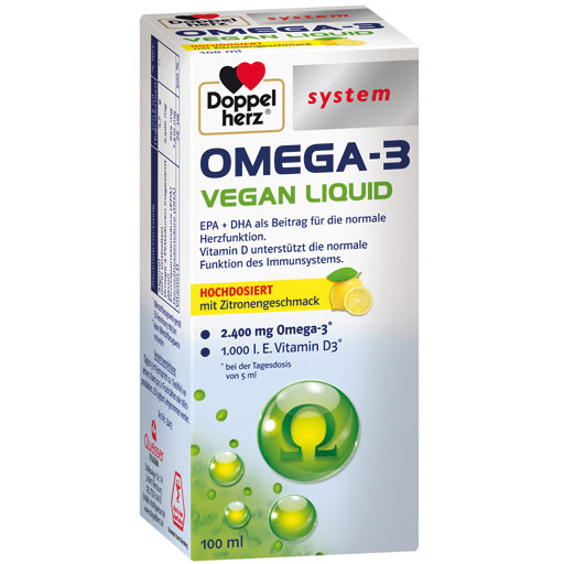 DOPPELHERZ Omega-3 vegan Liquid system  100 ml  Flüssigkeit