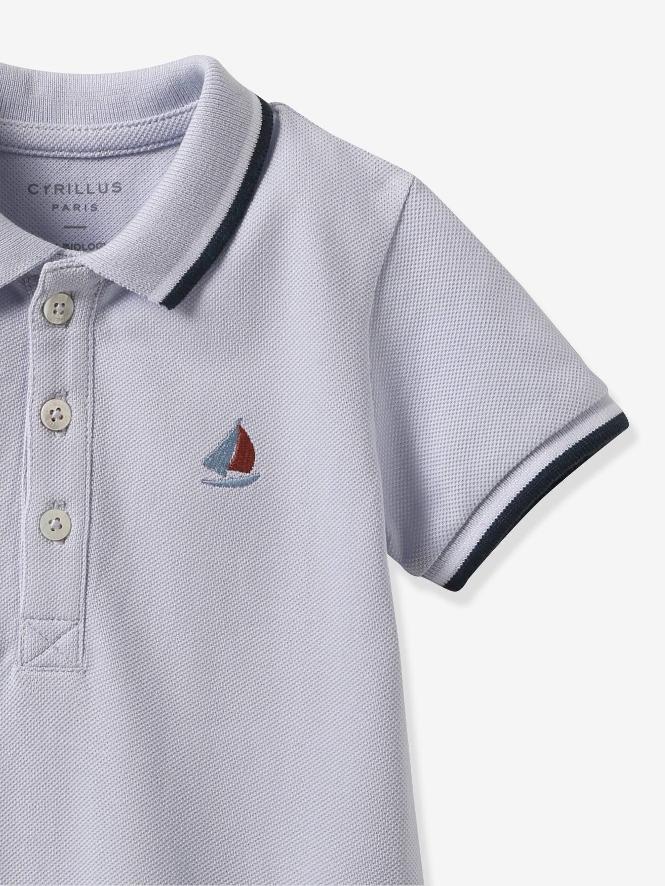 Cyrillus Baby Poloshirt CYRILLUS aus Bio-Baumwolle - graublau