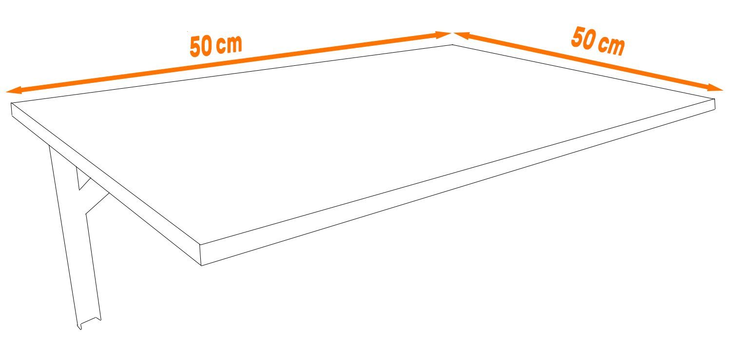 AKKE Klapptisch, Wandklapptisch Wandtisch Küchentisch Schreibtisch Hängetisch 2mm PVC