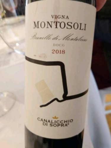 Canalicchio di SopraVigna Montosoli Brunello di Montalcino 2018