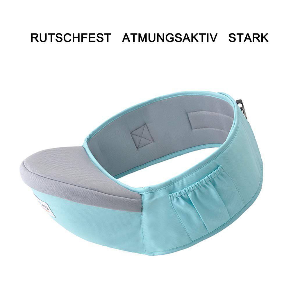 Einemgeld Bauchtrage Baby Hüftsitzträger, mit abnehmbar Tasche Tragehilfe,Einstellbar,360g