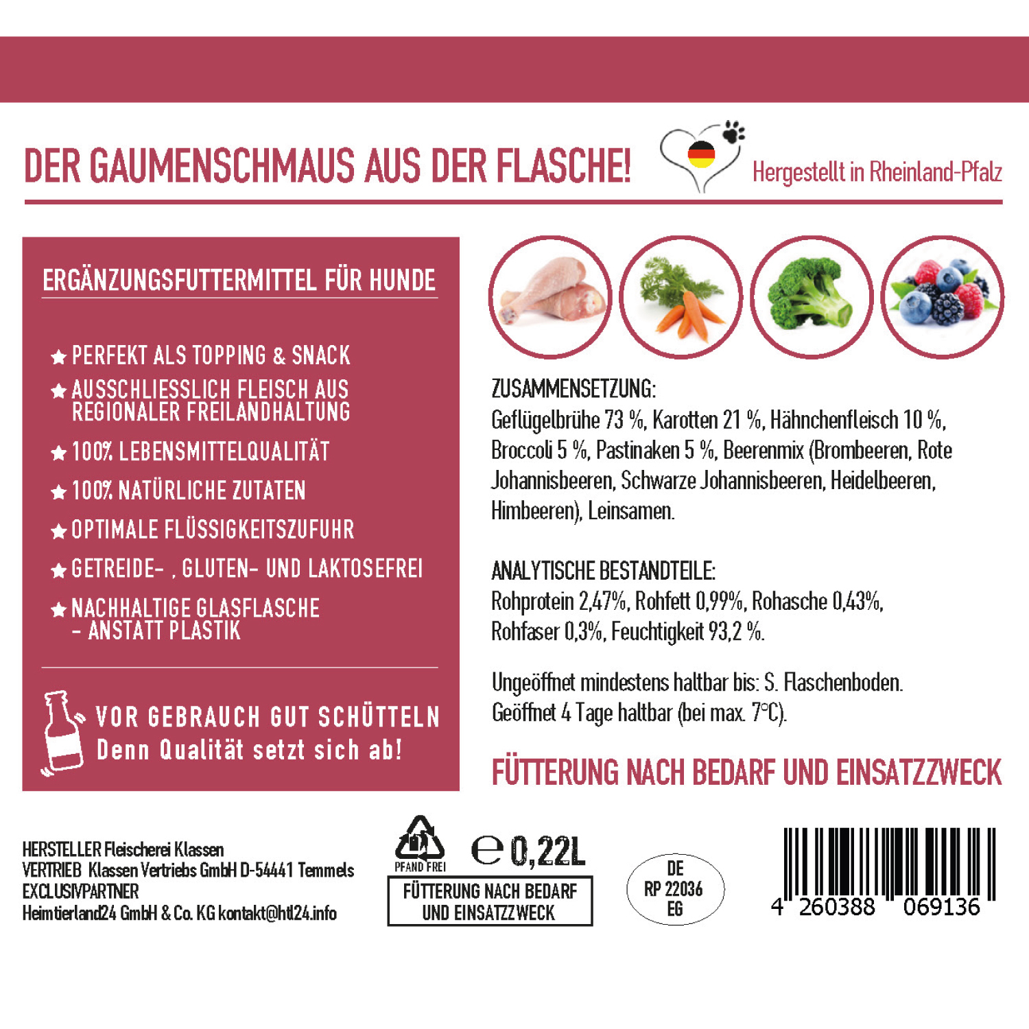 Tjure Snacks Tjure Superfood Huhn mit Beeren