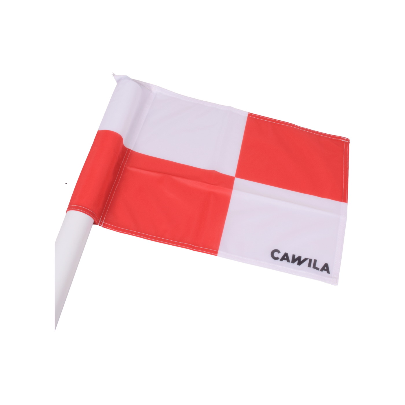 Cawila Eckfahne 45x45cm Weiss Rot