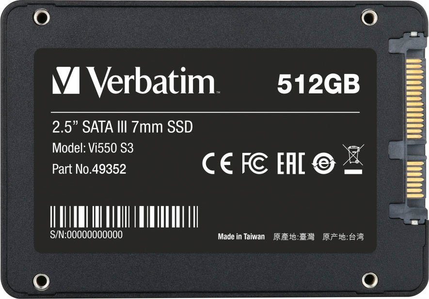 Verbatim Vi550 S3 interne SSD (512 GB) 2,5