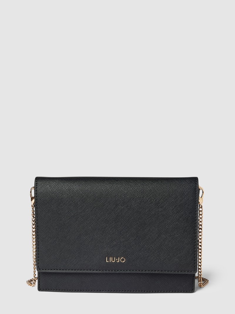 Crossbody Bag mit Label-Detail in schwarz