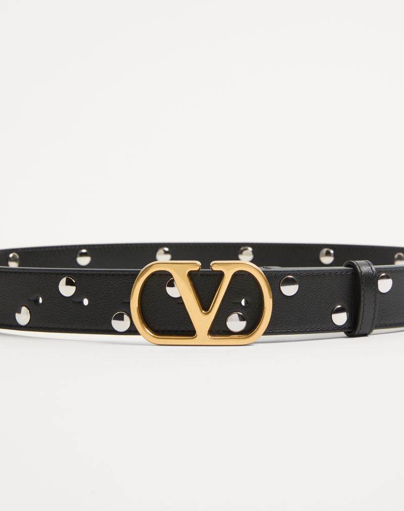 VLogo Signature Bælte i skinnende kalveskind 30 mm