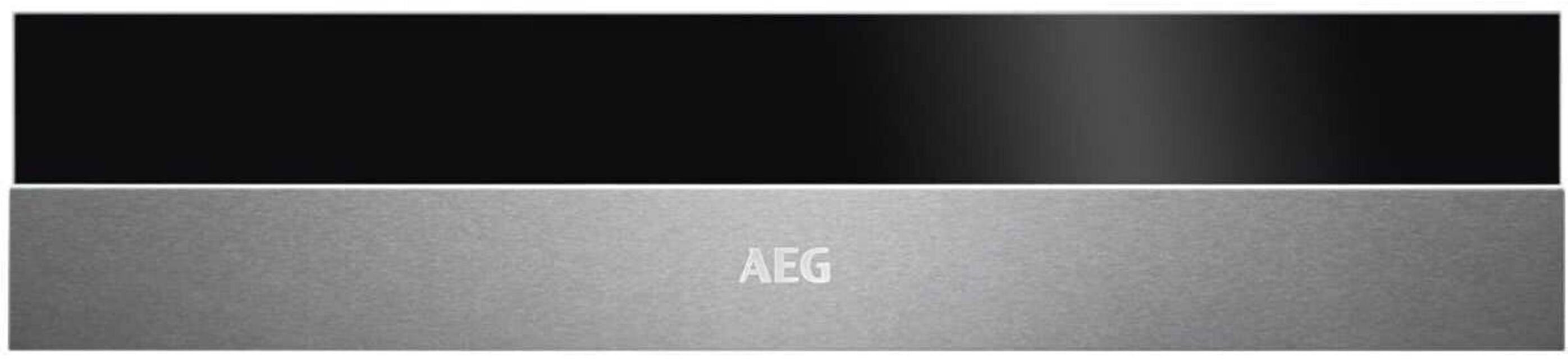 AEG Einbau-Wärmeschublade KDK911422M, Geschirrwärmer 6 MGD Edelstahl/Schwarzglas Softtip