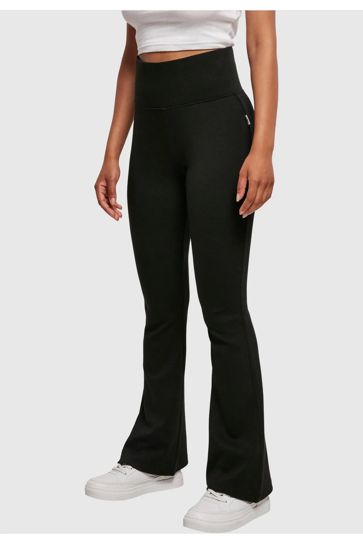 Urban Classics  Damen Ladies Organic Interlock Bootcut Leggings