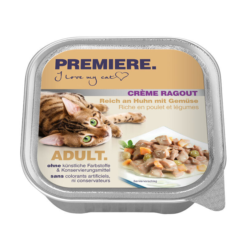 PREMIERE Nassfutter PREMIERE Crème Ragout Adult Huhn mit Gemüse 64x100 g