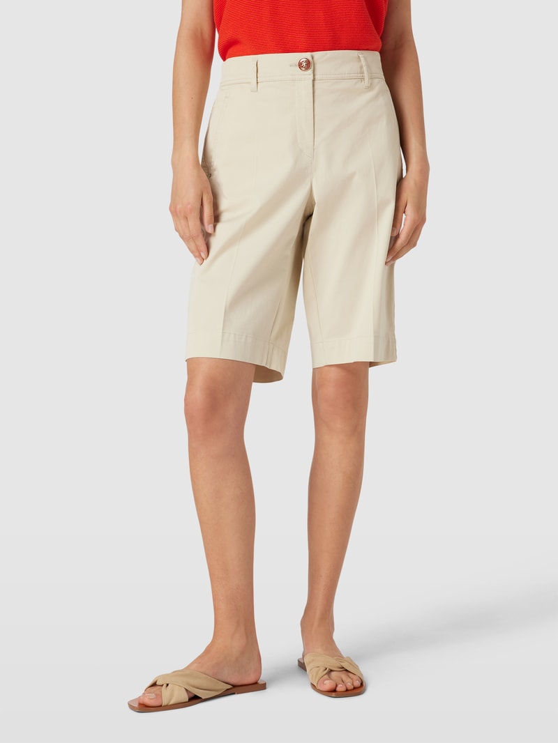 Bermudas mit Bügelfalten Modell 'VERA' in kitt