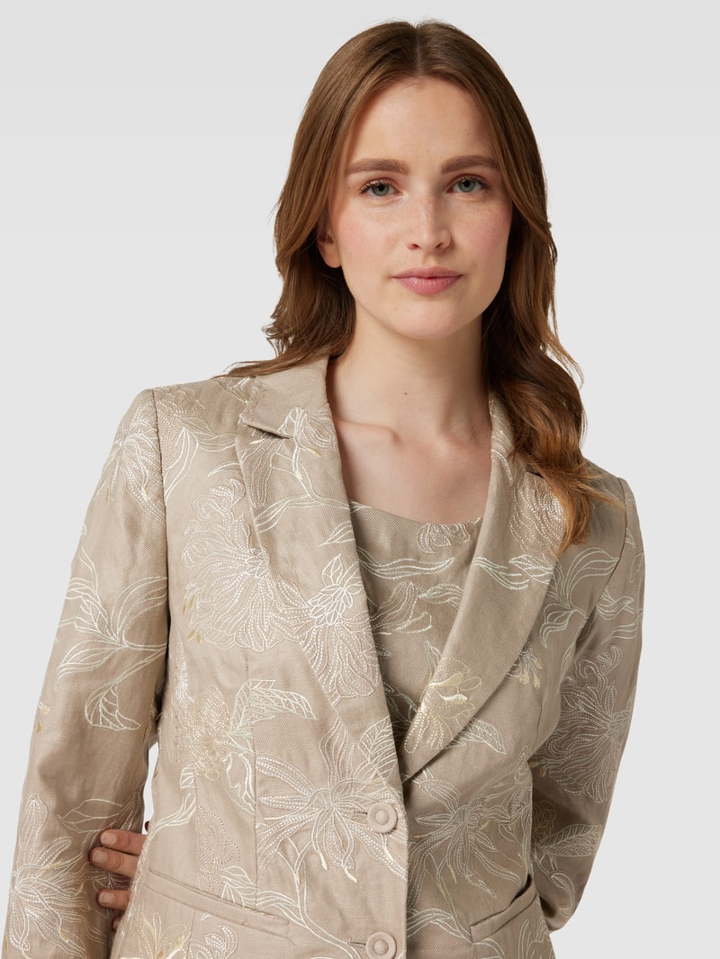 Blazer mit Allover-Print in sand