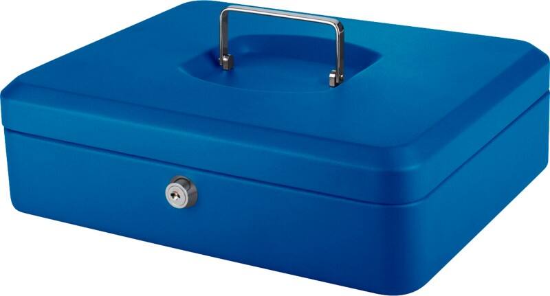 Pavo Money Manager Geldkassette Schlüssel 300 x 250 x 88 mm Blau