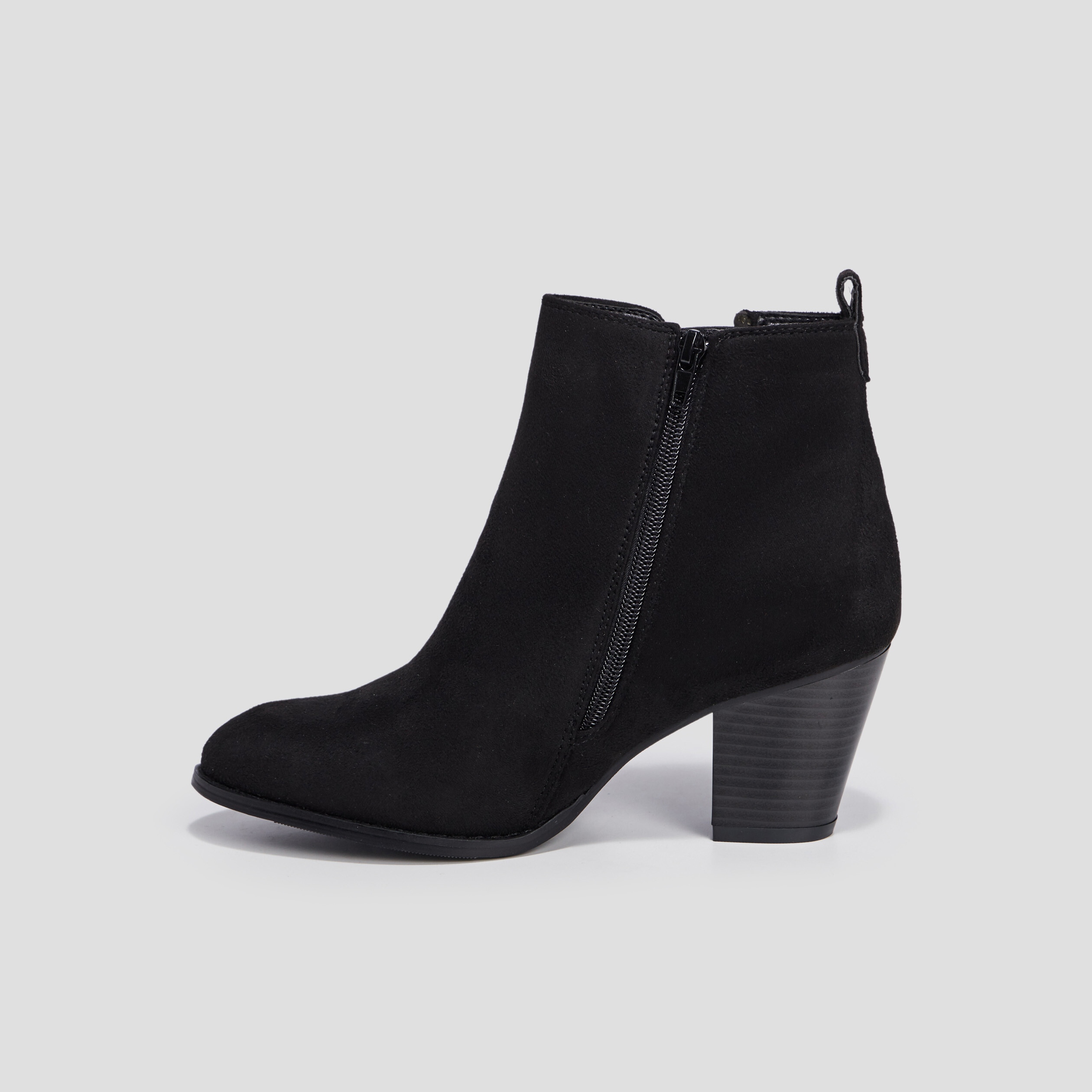 Bottines chelsea à talons noir femme | La Halle