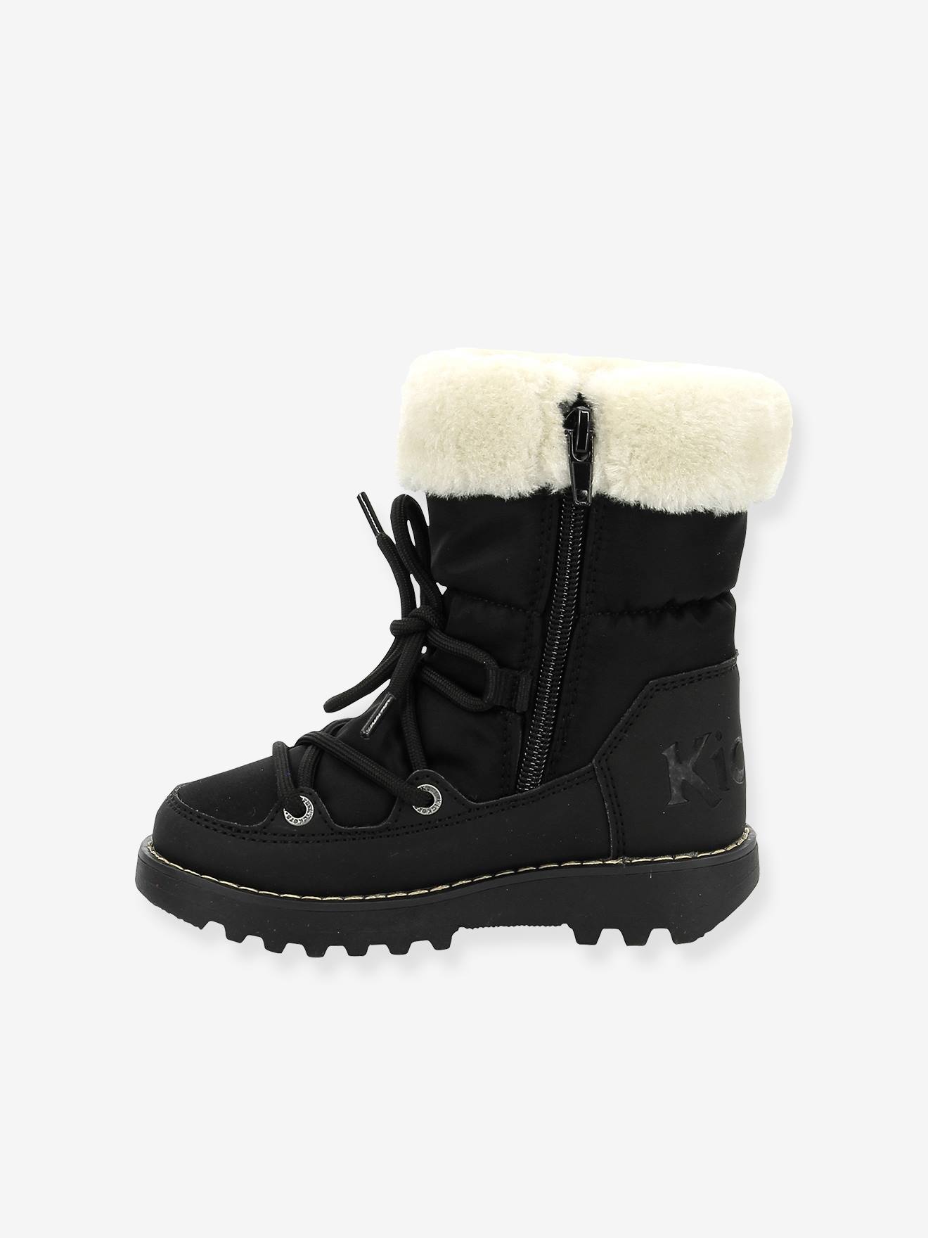 Bottes de neige fourrées enfant Kickneosnow KICKERS® noir