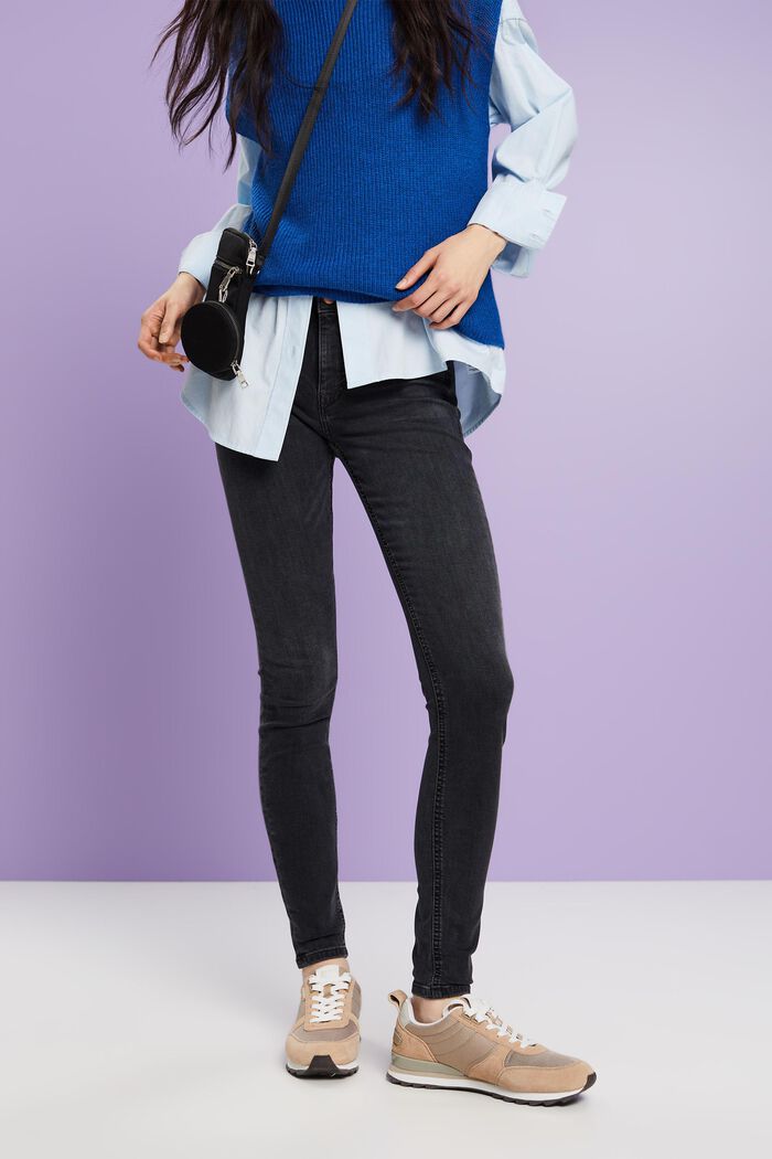 Skinny Jeggings mit mittelhohem Bund