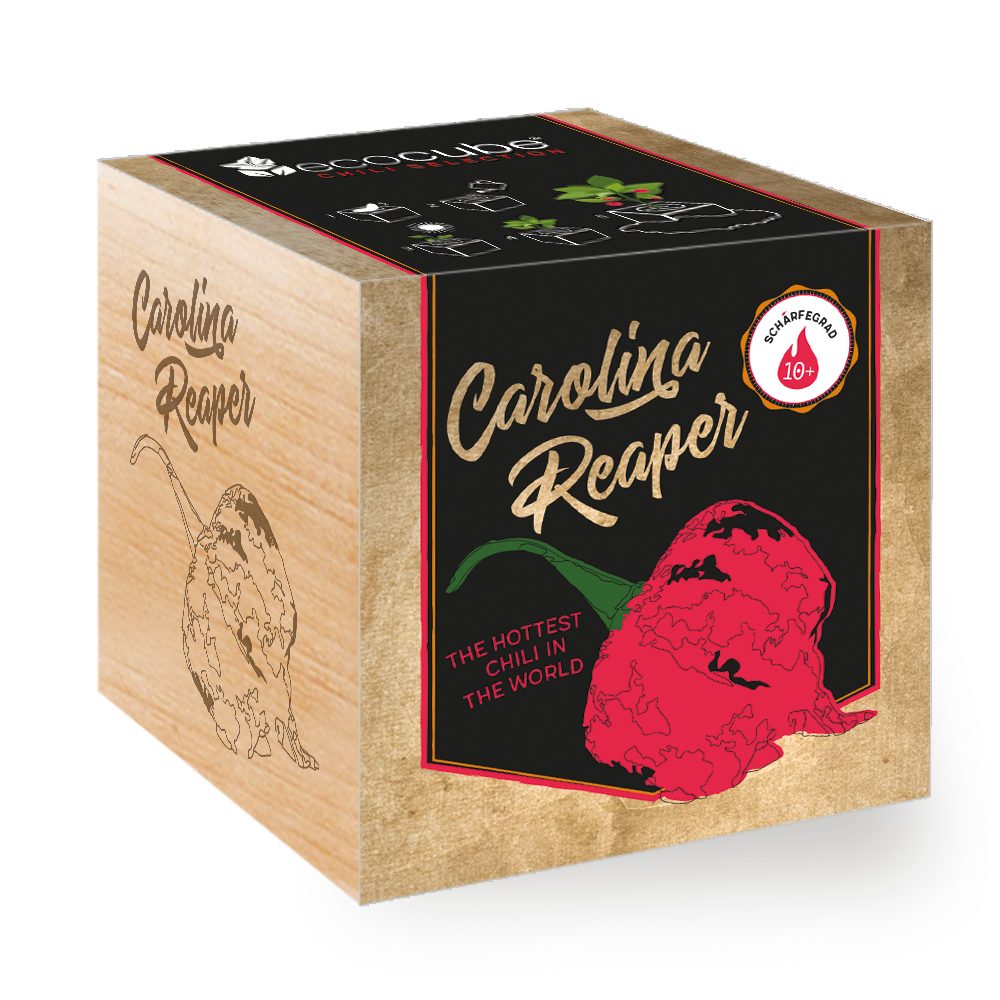 Feel Green Blumenerde Ecocube Carolina Reaper von Feel Green, Nachhaltige Geschenkidee, (1-St)