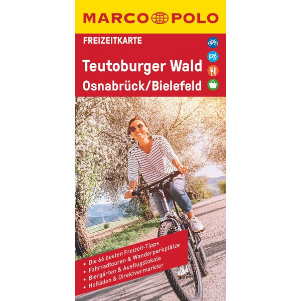MARCO POLO Freizeitkarte Teutoburger Wald, Osnabrück, Bielefeld 1:100 000 - Straßenkarte