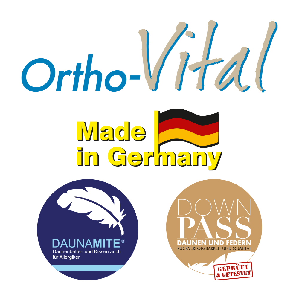 Ortho-Vital Mikrofaser Kopfkissen mit Aegis, ca. 80 x 80 cm, 2er Set