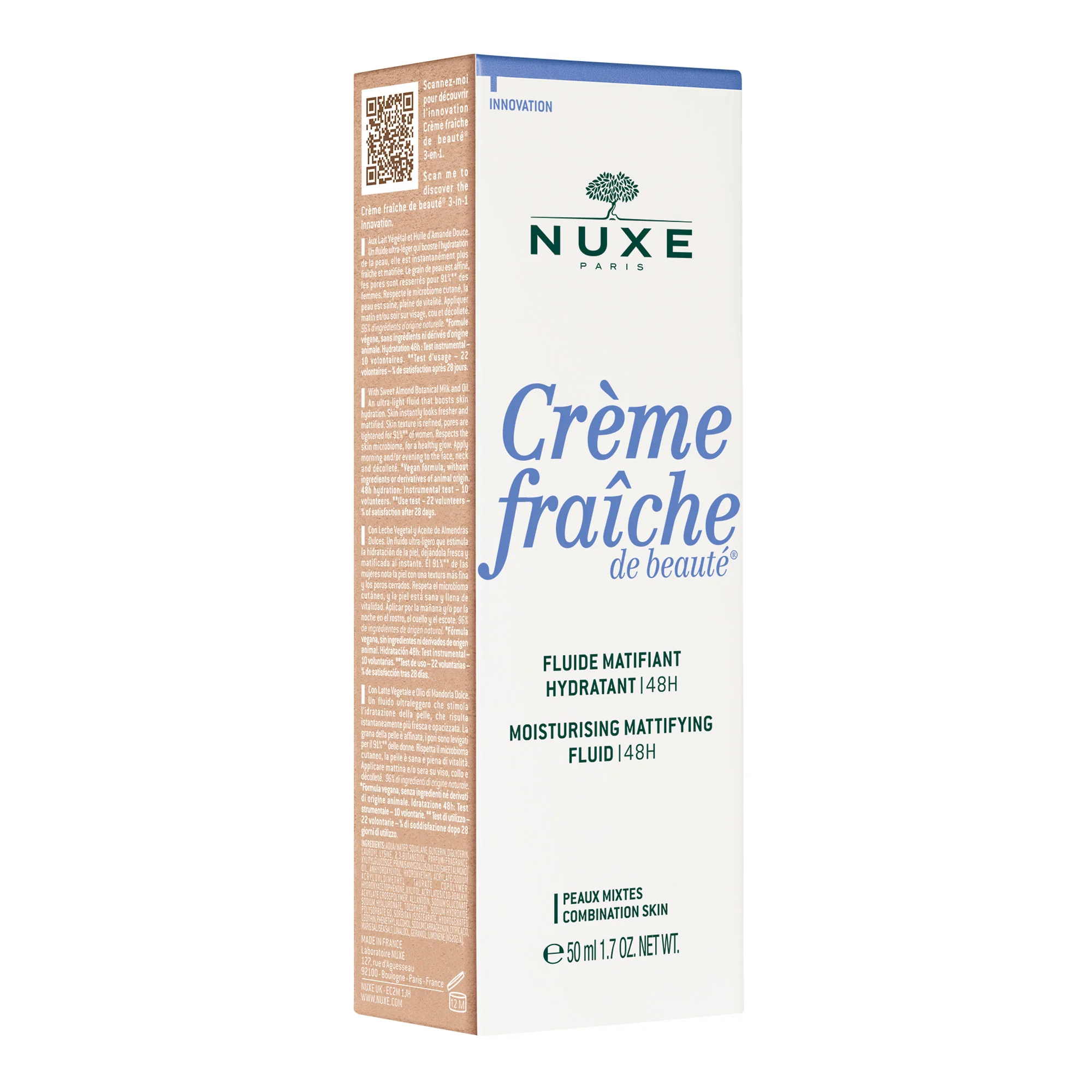 Crème Fraîche de Beauté 48h Feuchtigkeitsspendendes Mattierendes Fluid – Feuchtigkeitsspendende Tagescreme