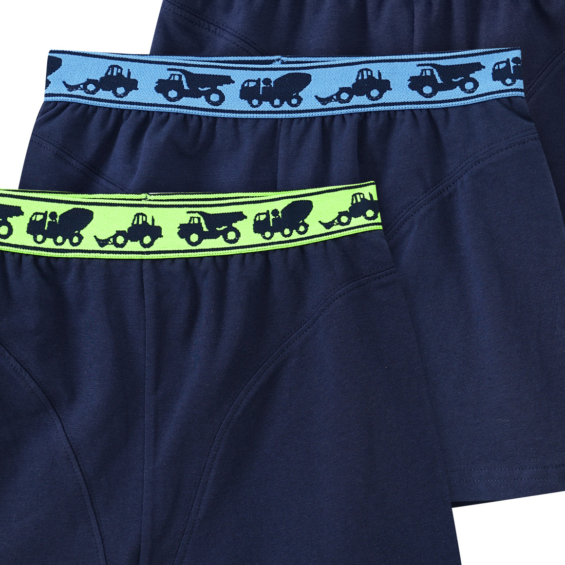 3 Jungen Boxer mit buntem Webbund