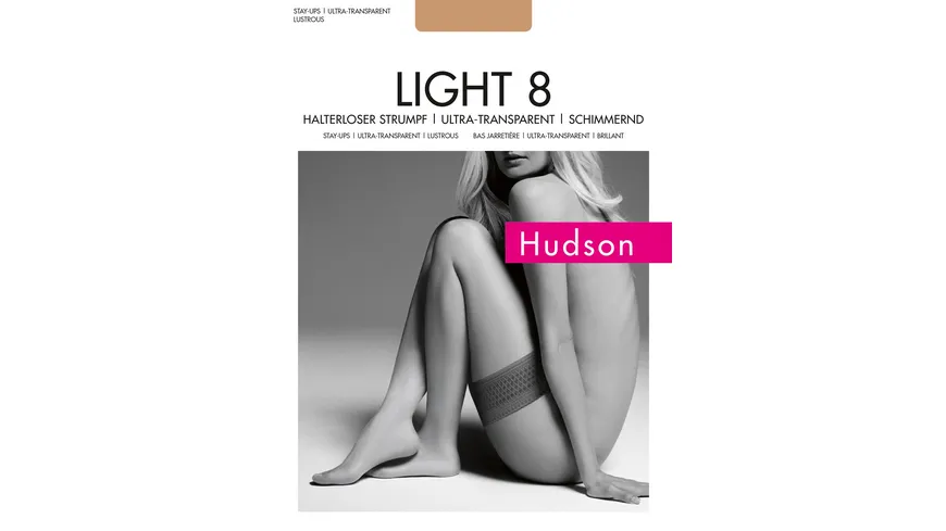 Hudson Damen Halterlose Strümpfe Light 8 DEN brasil