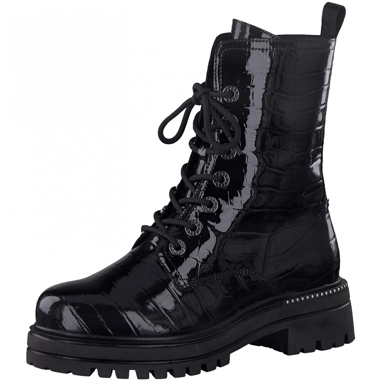 TAMARIS Schnür-Stiefeletten schwarz Da.-Stiefel