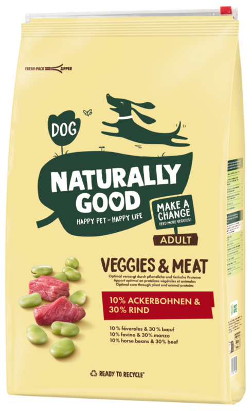 Naturally Good Hundetrockenfutter Naturally Good Veggies & Meat Ackerbohne & Rind Adult 4 kg
