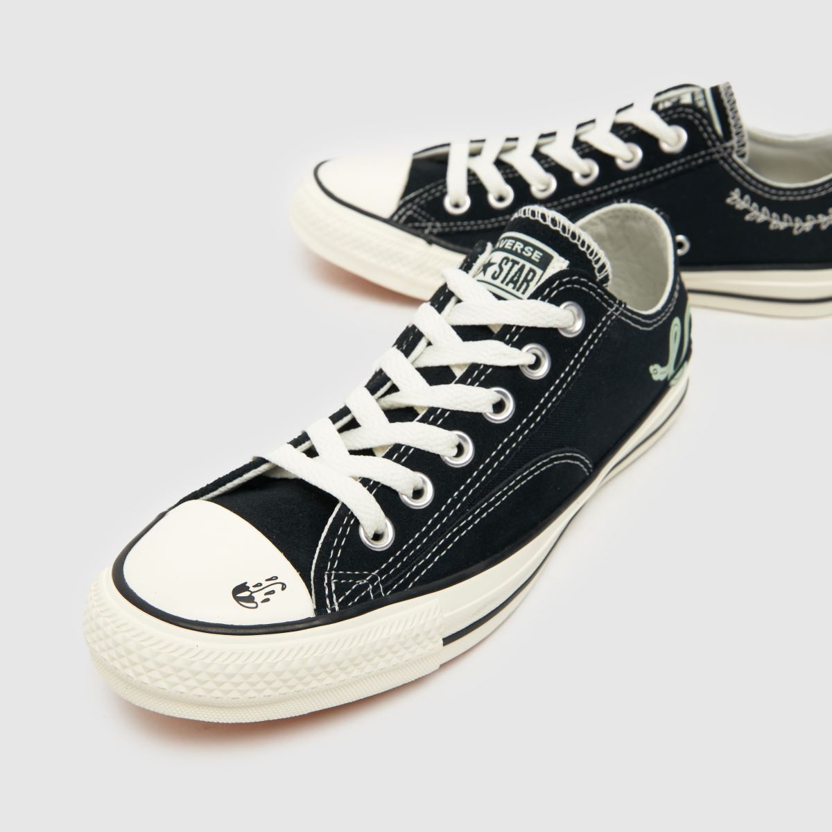 Converse All Star Ox-sneakers i svart och grönt