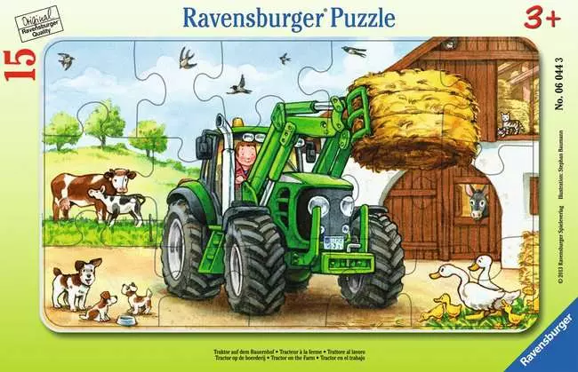 Kinderpuzzle ab 3 Jahren - Traktor auf dem Bauernhof - 15 Teile