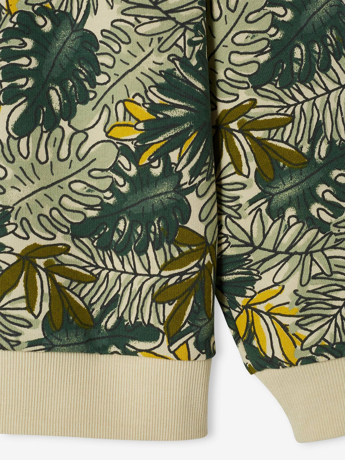 Sweat motifs jungle garçon blanc imprimé
