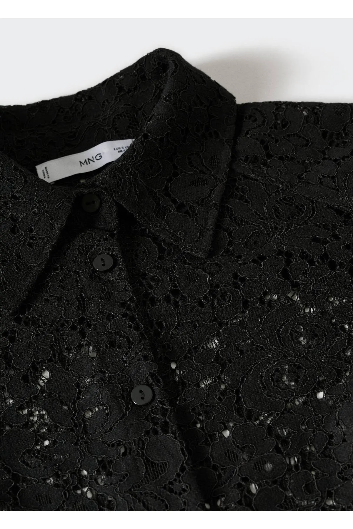 MANGO  Hemd - Schwarz - Regular Fit