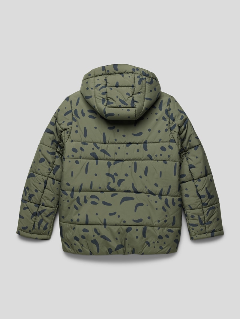 Steppjacke mit Wendefunktion in schwarz