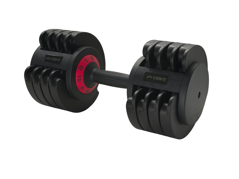 CRIVIT Kurzhantel verstellbar bis 25 kg