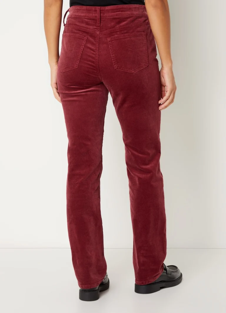 Pantaloni chino NYDJ Marilyn cu talie înaltă, croială dreaptă, din cordură elastică